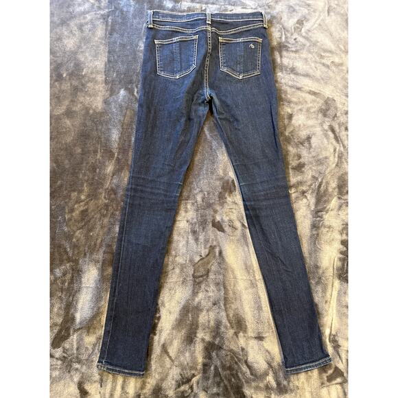 Rag & Bone Harrow Skinny Jeans Women's Size 27 Dark Wash "Made in USA" - Picture 10 of 12
